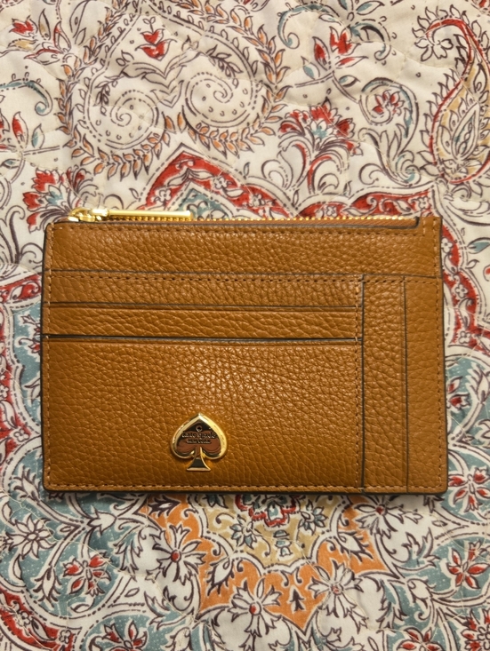 kate spade Accessories - kate spade Tan Leather Card Holder Wallet